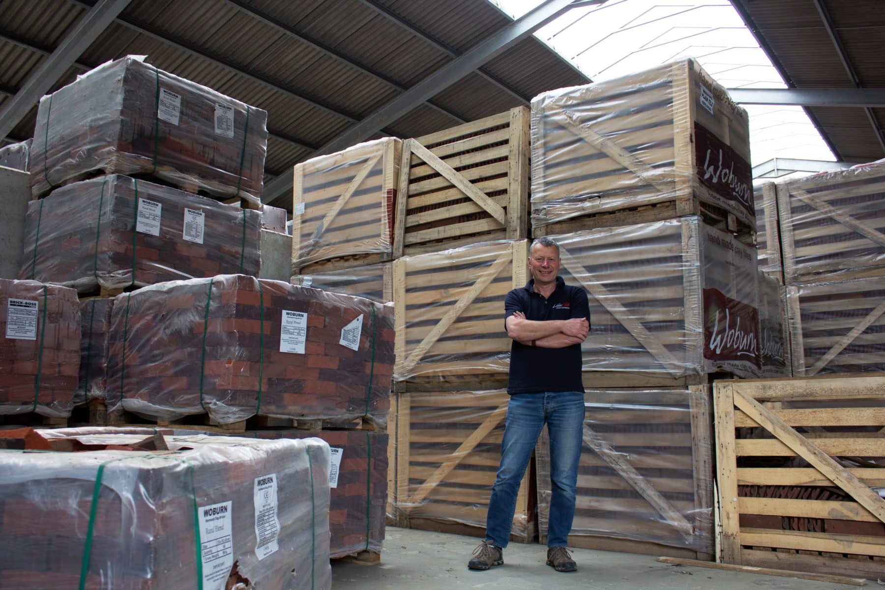 Dave standing proud in the big new Lifestiles warehouse